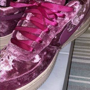 Velour Nike Tea Berry Air Force 1’s